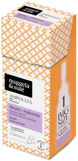 Nuggela & Sulé Ampoules Keratin Hyaluronic Αμπούλα Αποκατάστασης Μαλλιών 10ml
