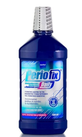 Intermed Periofix Daily Στοματικό Διάλυμα με 0.05% Χλωρεξιδίνη & Υαλουρονικό Οξύ 500ml