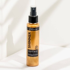 Olivin Shimmer Ενυδατικό Body Mist Caramel Glow με Γλυκό Άρωμα Καραμέλας 100ml