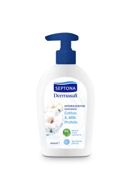 Septona Dermasoft Κρεμοσάπουνο Cotton & Milk Protein 400ml