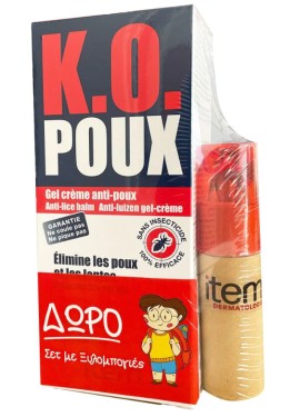 Inpa PROMO Item K.O. Poux Gel Cream Αντιφθειρική Θεραπεία 100ml - ΔΩΡΟ Ξυλομπογιές