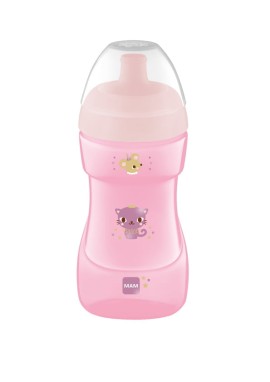 Mam Sports Cup 12m+ Εκπαιδευτικό Ποτηράκι Ροζ 330ml [470G]