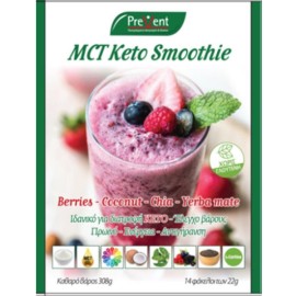 PreVent MCT Keto Smoothie Πρωτεϊνούχο Ρόφημα με Γεύση Μούρα-Καρύδα για τον Έλεγχο Σωματικού Βάρους 14 φακελάκια x 22gr