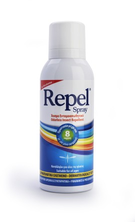 Uni Pharma Repel Άοσμο Εντομοαπωθητικό Spray με Προστασία 8 Ωρών 100ml