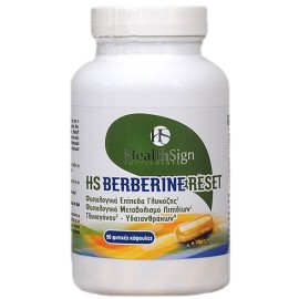 Health Sign HS Berberine Reset για την Υποστήριξη των Φυσιολογικών Επιπέδων Γλυκόζης & του Μεταβολισμού 90 Φυτικές Κάψουλες