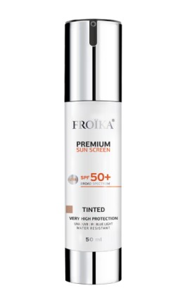 Froika Premium Sunscreen SPF50+ Tinted Αντηλιακό Προσώπου με Χρώμα Σκούρα Απόχρωση 50ml