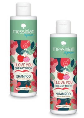 Messinian Spa PROMO I Love you Cherry Much Shampoo Family Pack Σαμπουάν Καθημερινής Χρήσης 2x300ml