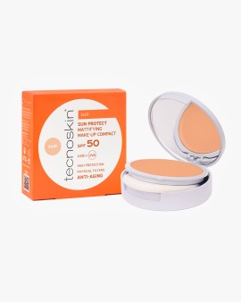 Tecnoskin Sun Protect SPF50 Mattifying Αντηλιακό Compact Make up Fair Απόχρωση 10gr