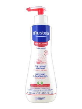 Mustela Bebe Very Sensitive Skin Soothing Cleansing Gel Hair & Body Καταπραϋντικό Αφροντούς για Σώμα & Μαλλιά για Ευαίσθητες Βρεφικές / Παιδικές Επιδερμίδες 300ml