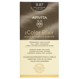 Apivita My Color Elixir No9.87 Ξανθό Πολύ Ανοιχτό - Περλέ Μπέζ Κρέμα Βαφή Σε Σωληνάριο 50ml - Ενεργοποιητής Χρώματος 75ml