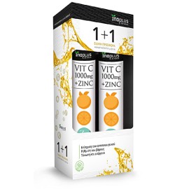 Inoplus PROMO Vitamin C 1000mg & Zinc για το Ανοσοποιητικό Σύστημα Πορτοκάλι 2 x 20 Αναβράζοντα Δισκία