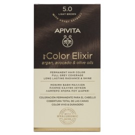 Apivita My Color Elixir No5.0 Καστανό Ανοιχτό Κρέμα Βαφή Σε Σωληνάριο 50ml - Ενεργοποιητής Χρώματος 75ml