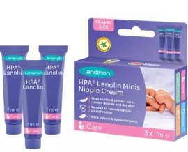 Lansinoh HPA Lanolin Minis Nipple Cream Βάλσαμο για της Πληγωμένες Θηλές 3x7ml