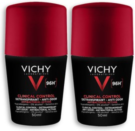 Vichy PROMO Homme Deodorant 96h Clinical Control Ανδρικό Αποσμητικό Roll-On 2x50ml