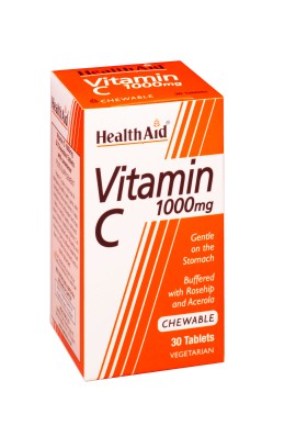 HEALTH AID  Vitamin C 1000mg Chewable Orange Flavour tablets 30s