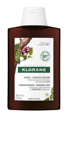 Klorane Σαμπουάν για Ενδυνάμωση & Κατά της Τριχόπτωσης με Κινίνη & Βιολογικό Εντελβάις - Τριχόπτωση, Ταλαιπωρημένα Μαλλιά 200ml