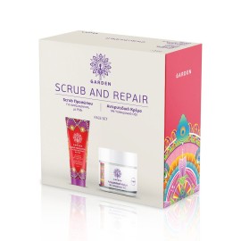 Garden PROMO Face Revitalizing Pomegranate Scrub Προσώπου για Αναζωογόνηση με Ρόδι 50ml - Αντιρυτιδική Κρέμα με Υαλουρονικό Οξύ 50ml