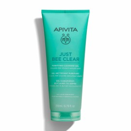Apivita Just Bee Clear Gel Καθαρισμού Εξυγιαίνει το Δέρμα με Propolis AMC & Φυτικό Σαλικυλικό Οξύ 200ml