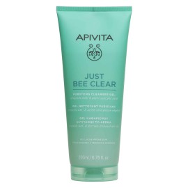 Apivita Just Bee Clear Gel Καθαρισμού Εξυγιαίνει το Δέρμα με Propolis AMC & Φυτικό Σαλικυλικό Οξύ 200ml
