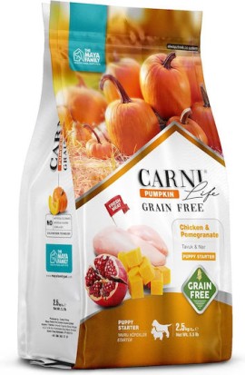 Maya Family Carni Life Pumpkin Grain Free Ξηρά Τροφή για Κουτάβια με Αρνί & Μύρτιλο 2.5kg