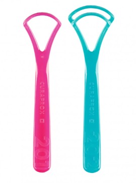 Curaprox Tongue Cleanser Duo Pack Σετ Καθαρισμού Γλώσσας Τυχαίοι Χρωματισμοί 2 Τεμάχια [CTC 203]