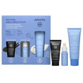 Apivita PROMO Aqua Beelicious Comfort Hydrating Cream Κρέμα Ενυδάτωσης Πλούσιας Υφής 40ml & ΔΩΡΟ Black Detox Cleansing Jelly Μαύρο Gel Καθαρισμού για Πρόσωπο & Μάτια 15ml & Aqua Beelicious Booster Αναζωογόνησης & Ενυδάτωσης 10ml