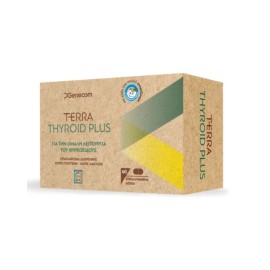 Genecom Terra Thyroid Plus Συμπλήρωμα Διατροφής για την Φυσιολογική Λειτουργία του Θυρεοειδούς 60 Δισκία