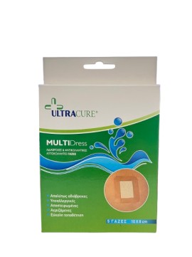 Gold Med Ultra Cure Multi Dress Αδιάβροχη Αυτοκόλλητη Γάζα 10x8cm 5 Τεμάχια