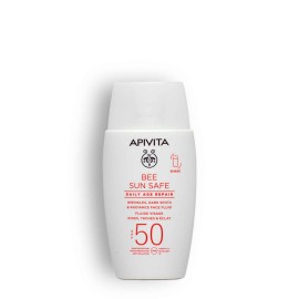 Apivita Bee Sun Safe SPF50 Daily Age Repair Λεπτόρρευστη Κρέμα Προσώπου Dry Touch Κατά των Πανάδων & των Ρυτίδων 50ml
