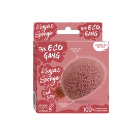 The Eco Gang Konjac Sponge Red Clay, Σφουγγάρι Καθαρισμού Προσώπου για Ξηρές Επιδερμίδες 1 Τεμάχιο