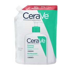 CeraVe Foaming Cleanser Refill Αφρίζον Gel Καθαρισμού για Λιπαρές Επιδερμίδες για Πρόσωπο & Σώμα 473ml