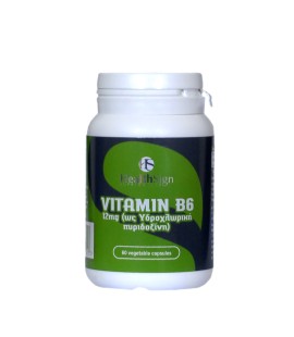 Health Sign Vitamin B6 12mg Συμπλήρωμα Διατροφής για Τόνωση - Ενέργεια του Οργανισμού 60 Φυτικές Κάψουλες