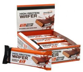 EthicSport Protein Wafer Belgian Chocolate 32% Πρωτεΐνη – 11.3gr Πρωτεΐνη Μπάρες 12 Τεμάχια x 35gr