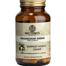 Bio Tonics Magnesium 400mg Muscle Cramb Συμβάλλει στη Μείωση των Μυϊκών Κραμπών & στην Ενίσχυση του Νευρικού Συστήματος 60 Κάψουλες