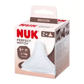 Nuk Perfect Match Θηλή Σιλικόνης Μέγεθος Universal για 6m+, 2 Τεμάχια