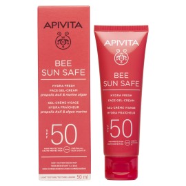 Apivita Bee Sun Safe Hydra Fresh Face SPF50 Ενυδατική Αντηλιακή Κρέμα Gel Προσώπου Ελαφριάς Υφής 50ml