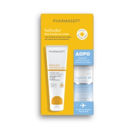 Pharmasept PROMO Heliodor Face & Body Sun Cream SPF50 με Φυσικό Αντηλιακό Φίλτρο Αντηλιακή Κρέμα Προσώπου & Σώματος 150ml & Hygienic Shower Cream Κρεμώδες Αφρόλουτρο Σώματος & Προσώπου 100ml