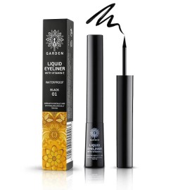 Garden Liquid Eyeliner Black 01 Waterproof with Vitamin E Waterproof με Πινέλο Μαύρο 4ml