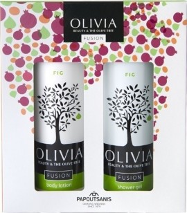 Olivia PROMO Fusion Fig Shower Gel Αφρόλουτρο 300ml - Body Lotion Γαλάκτωμα Σώματος 300ml
