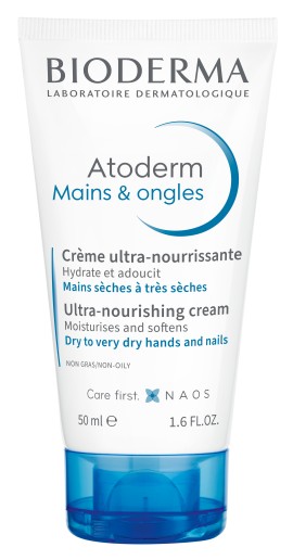 Bioderma Atoderm Mains & Ongles Κρέμα Χεριών & Νυχιών για Εντατική Επανόρθωση & Ενυδάτωση Ξηρό Δέρμα 50ml
