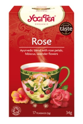 Yogi Tea Rose Βιολογικό Τσάι Τριαντάφυλλο για Αρμονία & Ευεξία 17 Φακελάκια x 2gr