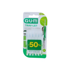 GUM 1414 Trav-Ler Μεσοδόντια Βουρτσάκια 1,1mm Πράσινο 2 Πακέτα x 6 Τεμάχια [-50% στο 2ο Προϊόν]