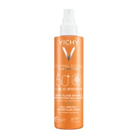 Vichy Capital Soleil Cell Protect Water Fuid Spray SPF50+ Αντηλιακό Γαλάκτωμα για Πρόσωπο και Σώμα 200ml