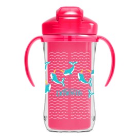 Dr. Brown’s Κύπελλο Θερμός με Καλαμάκι για 12m+ Ροζ για Κορίτσι 300ml [TC01201]