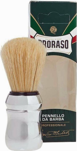 Proraso Shaving Brush Πινέλο Ξυρίσματος Λευκό με Τρίχα Χοίρου 1 Τεμάχιο
