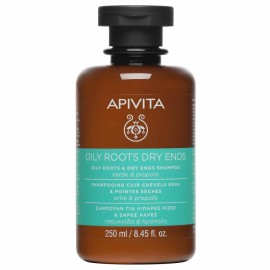 Apivita Oily Roots Dry Ends Σαμπουάν Εξισορρόπησης για Λιπαρές Ρίζες και Ξηρές Άκρες με Τσουκνίδα - Πρόπολη 250ml