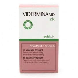 Epsilon Health Vidermina CLX Vaginal Ovules Κολπικά Υπόθετα με Αντιμικροβιακή Δράση 10 Υπόθετα x 3gr