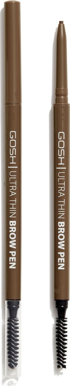 Gosh Ultra Thin Eyebrow Pen 002 Grey Brown Waterproof Μηχανικό Μολύβι Φρυδιών 0.09gr