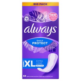 Always Daily Protect Σερβιετάκια με Επιπλέον Μήκος & Κλείδωμα Οσμών 44 Τεμάχια