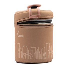 Laken City Θερμό Ανοξείδωτο Φαγητού με 2 Ταπεράκια & Θήκη Neoprene Ροζ 1000ml [105232]